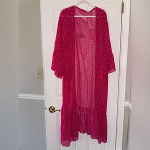 Duster with white design